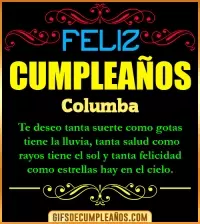 GIF Frases de Cumpleaños Columba